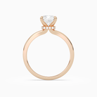 Cushion Hidden Halo Crown Clean in 14K Rose Gold side profile