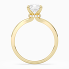 Cushion Hidden Halo Crown Clean in 14K Yellow Gold side profile