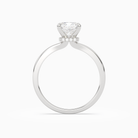 Cushion Hidden Halo Crown Clean in 18K White Gold side profile