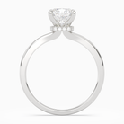 Cushion Hidden Halo Crown Clean in 18K White Gold side profile