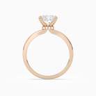 Princess Hidden Halo Crown Clean in 14K Rose Gold side profile