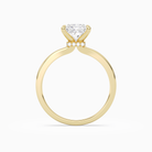 Princess Hidden Halo Crown Clean in 18K Yellow Gold side profile