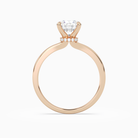 Round Hidden Halo Crown Clean in 14K Rose Gold side profile