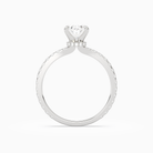 Oval Hidden Halo Crown Pavé in 14K White Gold side profile