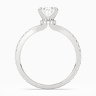 Oval Hidden Halo Crown Pavé in Platinum side profile