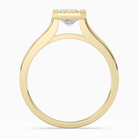 Emerald Milgrain Bezel Solitaire in 18K Yellow Gold side profile