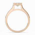 Oval Milgrain Bezel Solitaire in 14K Rose Gold side profile