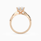 Round Classic Knife-Edge Solitaire in 14K Rose Gold side profile