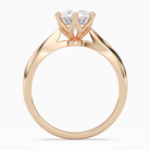 Round Classic Knife-Edge Solitaire in 14K Rose Gold side profile