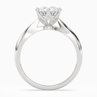 Round Classic Knife-Edge Solitaire in 18K White Gold side profile