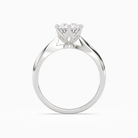Round Classic Knife-Edge Solitaire in Platinum side profile
