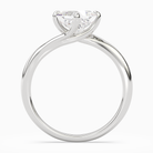 Princess Bypass Solitaire in 14K White Gold side profile