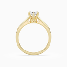 Marquise Tapered Solitaire in 14K Yellow Gold side profile