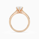 Pear Tapered Solitaire in 14K Rose Gold side profile