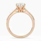 Pear Tapered Solitaire in 14K Rose Gold side profile