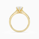 Pear Tapered Solitaire in 18K Yellow Gold side profile