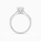 Pear Tapered Solitaire in Platinum side profile