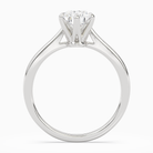 Pear Tapered Solitaire in Platinum side profile