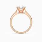 Round Tapered Solitaire in 14K Rose Gold side profile