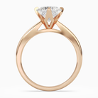 Princess Petal Head Solitaire in 14K Rose Gold side profile
