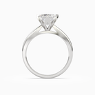 Princess Petal Head Solitaire in Platinum side profile