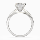 Princess Petal Head Solitaire in Platinum side profile