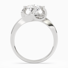 Round Bypass Solitaire in Platinum side profile