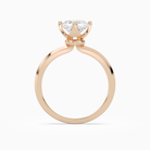 Cushion Solitaire in 14K Rose Gold side profile