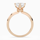 Cushion Solitaire in 14K Rose Gold side profile