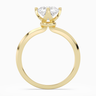 Cushion Solitaire in 18K Yellow Gold side profile