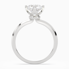 Cushion Solitaire in Platinum side profile