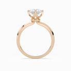 Round Solitaire in 14K Rose Gold side profile