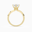 Round Solitaire in 18K Yellow Gold side profile