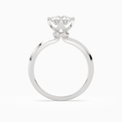 Round Solitaire in Platinum side profile