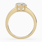 Heart Classic Basket Plain Solitaire in 14K Yellow Gold side profile