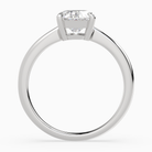 Oval Classic Basket Plain Solitaire in Platinum side profile