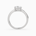Pear Classic Basket Plain Solitaire in Platinum side profile