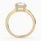 Round Classic Basket Plain Solitaire in 18K Yellow Gold side profile