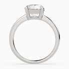 Round Classic Basket Plain Solitaire in Platinum side profile