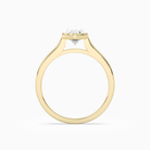 Oval Medium Tapered Bezel Solitaire in 14K Yellow Gold side profile