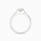 Oval Medium Tapered Bezel Solitaire in Platinum side profile