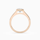 Pear Medium Tapered Bezel Solitaire in 14K Rose Gold side profile
