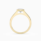 Pear Medium Tapered Bezel Solitaire in 14K Yellow Gold side profile