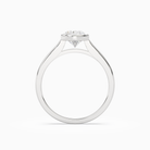 Pear Medium Tapered Bezel Solitaire in Platinum side profile