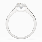 Pear Medium Tapered Bezel Solitaire in Platinum side profile