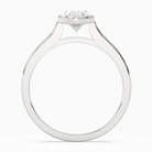 Oval Slim Tapered Bezel Solitaire in Platinum side profile