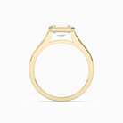 Emerald East-West Bezel Solitaire in 14K Yellow Gold side profile