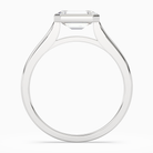 Emerald East-West Bezel Solitaire in Platinum side profile