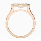 Marquise East-West Bezel Solitaire in 14K Rose Gold side profile