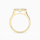 Marquise East-West Bezel Solitaire in 14K Yellow Gold side profile